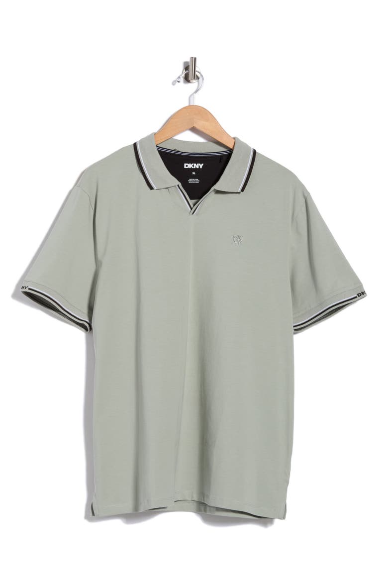 Jory Johnny Collar Polo, Alternate, color, GREEN TEA