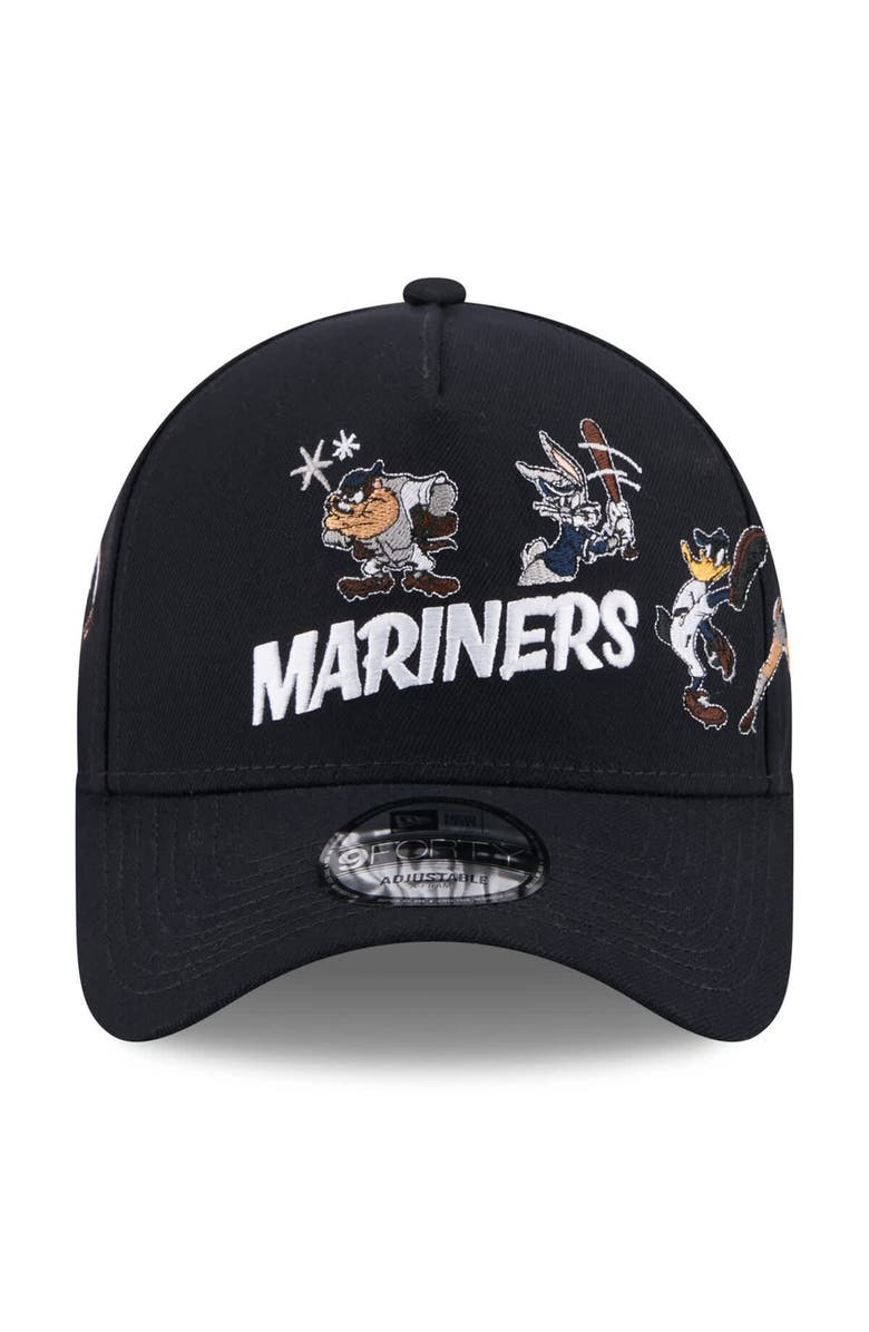 New Era Youth New Era Navy Seattle Mariners Looney Tunes A-Frame 9FORTY Adjustable Hat, Alternate, color, Navy