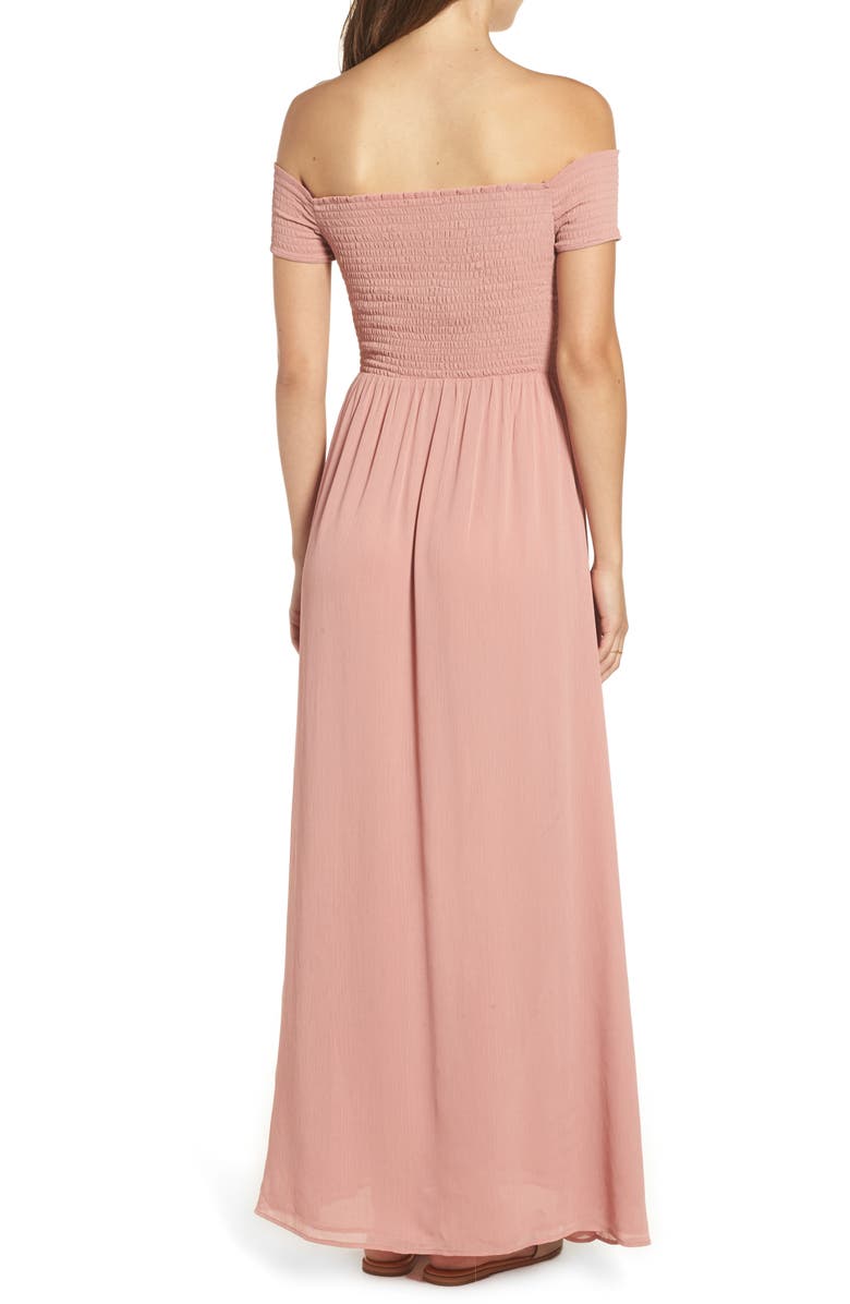 Tularosa Henderson Print Off the Shoulder Maxi Dress, Alternate, color,