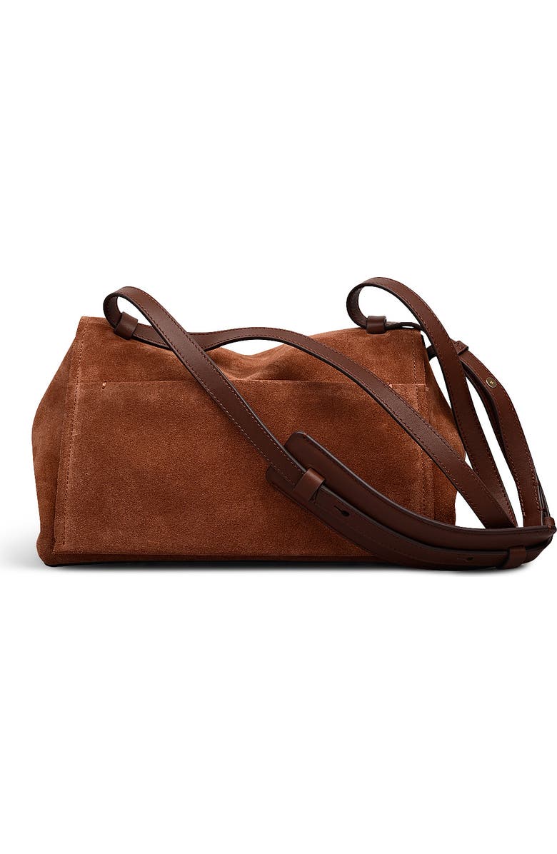 Radley Mercer Street - Suede Medium Flapover Shoulder Bag, Alternate, color, Russet