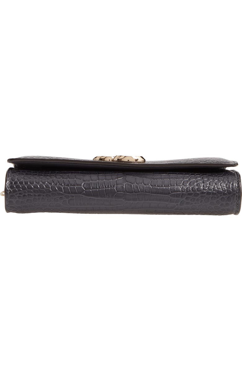 Jimmy Choo Varenne Croc Embossed Leather Clutch, Alternate, color,