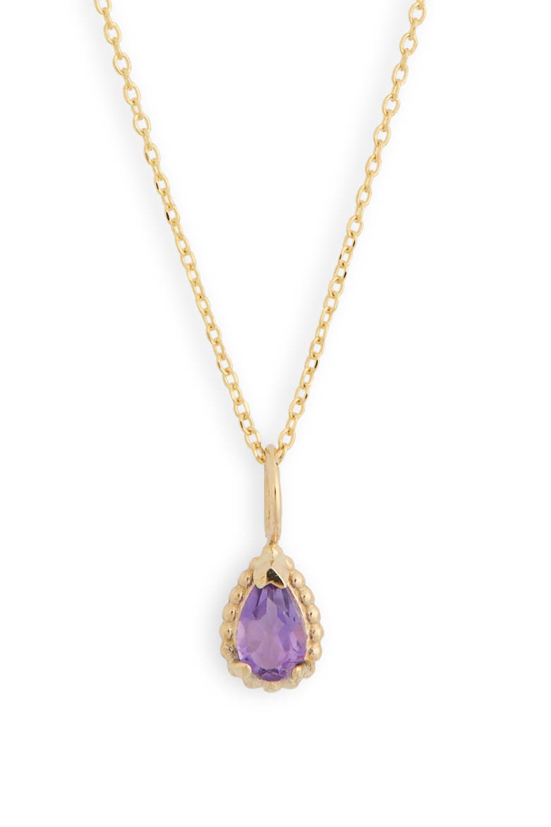 Color Stone Pendant Necklace (Nordstrom Exclusive), Main, color, 14KY