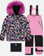 Deux par Deux Play Heart Jacket & Reinforced Pants Two Piece Snowsuit