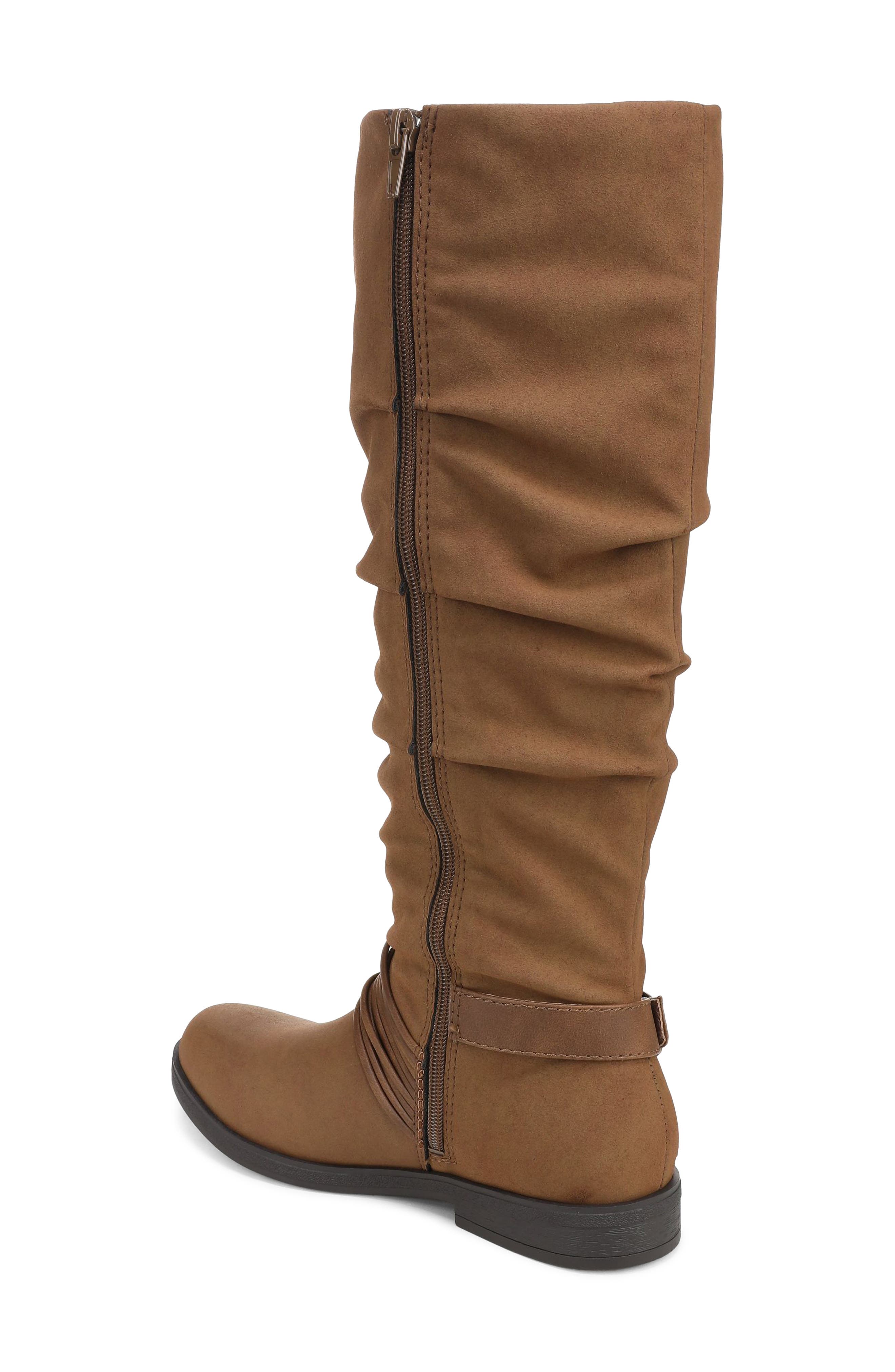 Petra Faux Leather Knee High Boot, Alternate, color, TAN FAUX LEATHER