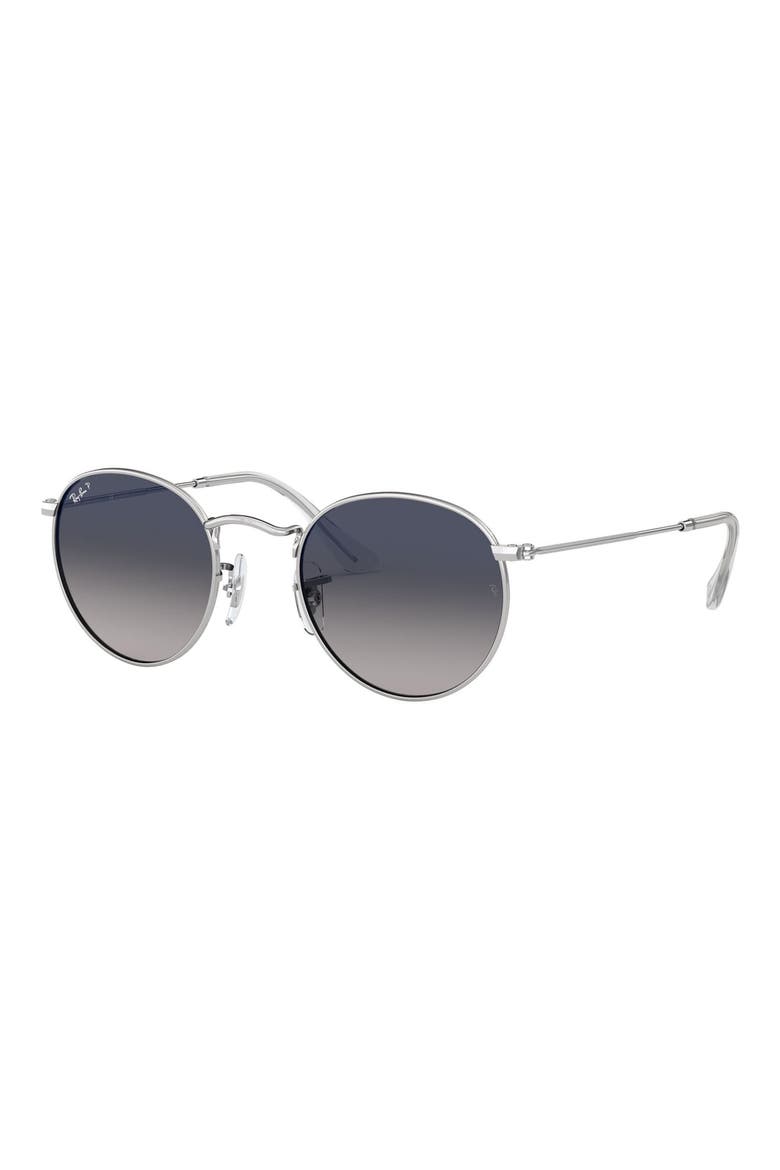 53mm Polarized Round Sunglasses, Alternate, color, SILVER GRADIENT