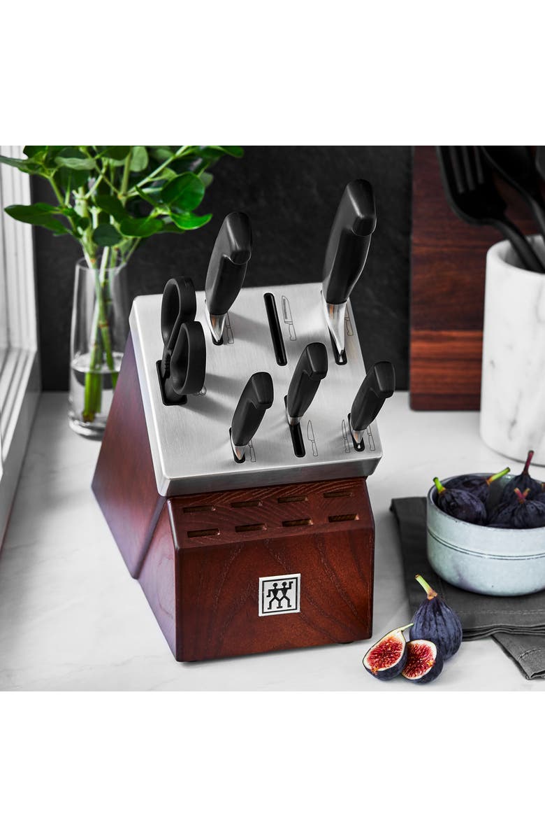 ZWILLING J.A. HENCKELS Four Star Self-Sharpening Knife Block & Knife Set, Alternate, color, Stainless Steel