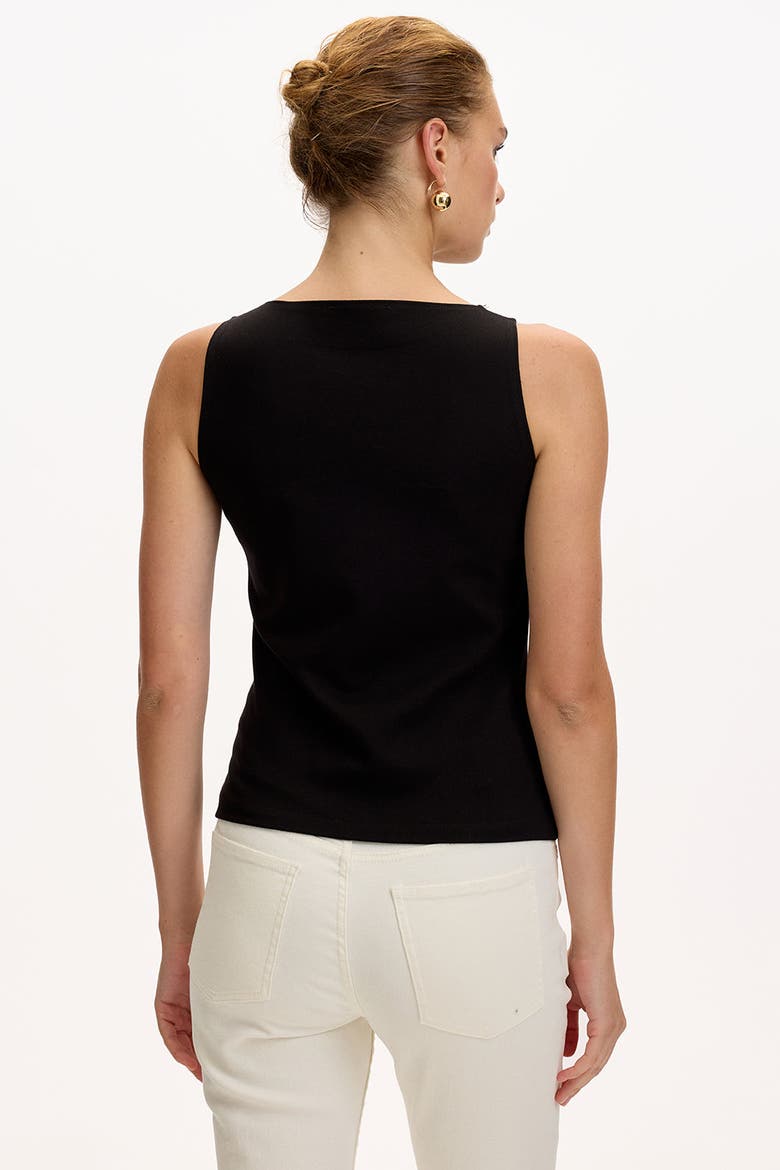 Chelsea Sleeveless Knit Blouse, Alternate, color, BLACK