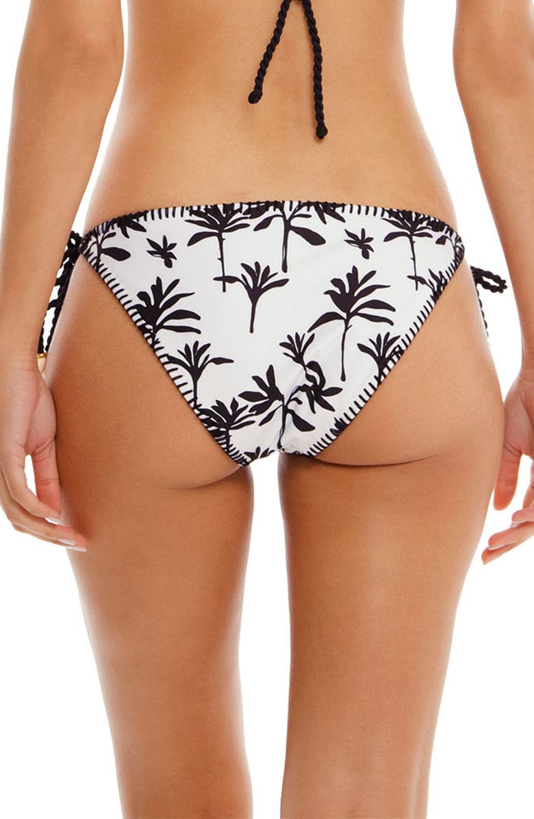 Cosita Linda Embroidered Reversible Bikini Bottoms, Alternate, color, Black