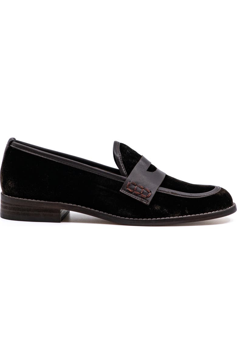 Andrea Gomez Camila Velvet Loafer, Main, color, Chocolate