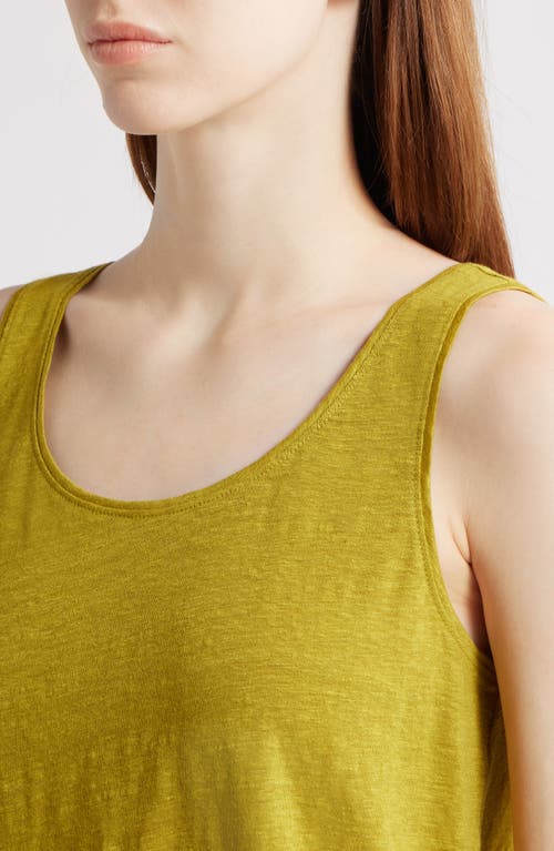 Eileen Fisher Organic Linen Tank In Golden Pear