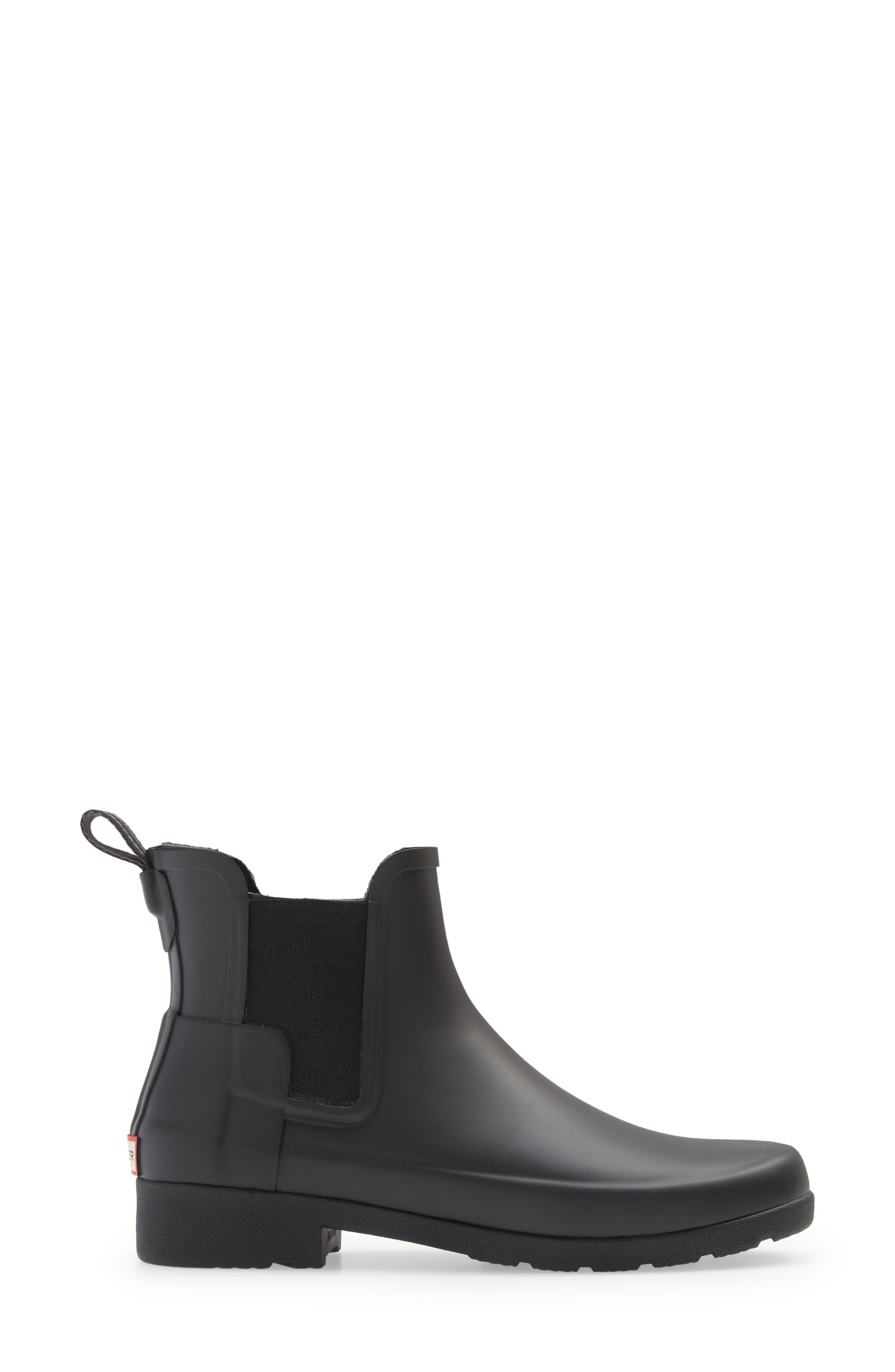Hunter Refined Waterproof Chelsea Boot, Alternate, color, 