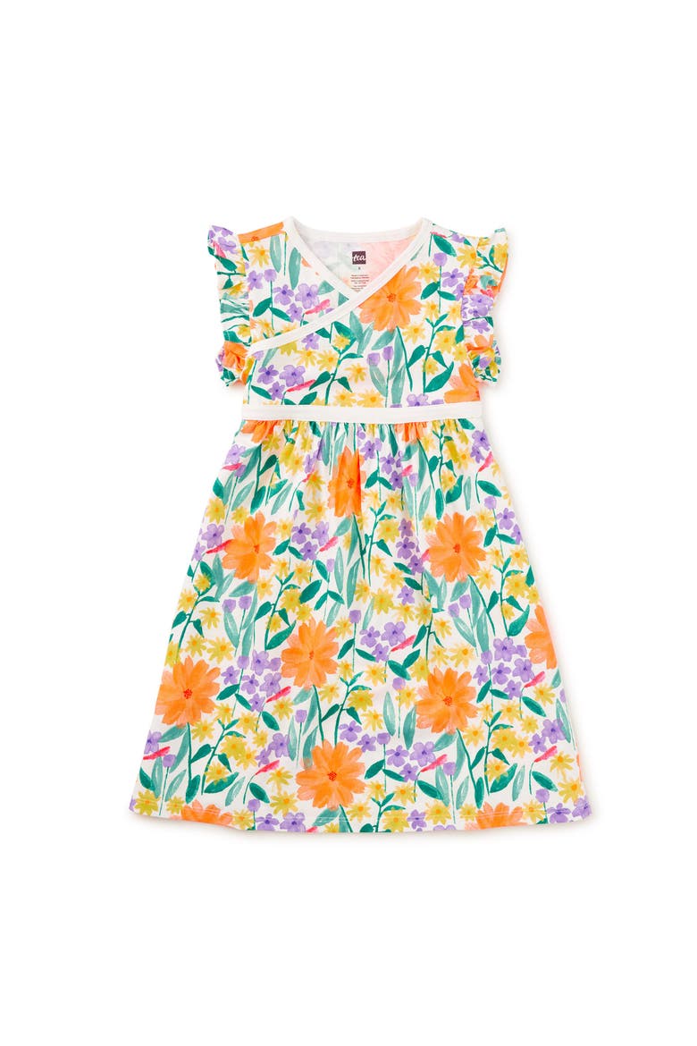 Wrap Neck Dress, Main, color, Watercolor Floral