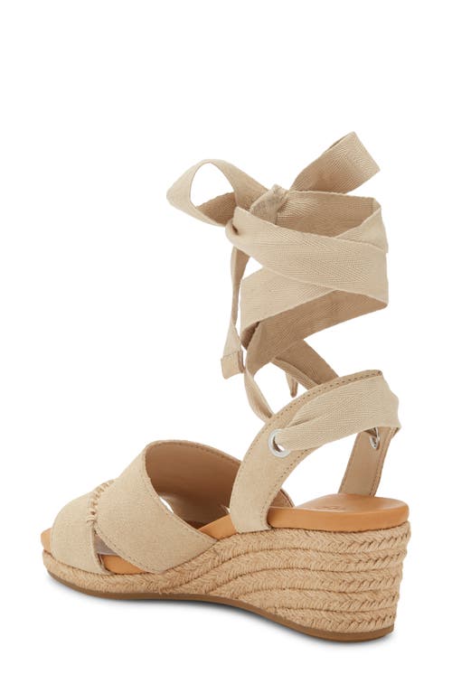 Ugg ® Taia Ankle Tie Wedge Sandal In Mustard Seed
