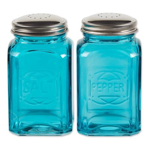 Retro Glass Salt & Pepper Set
