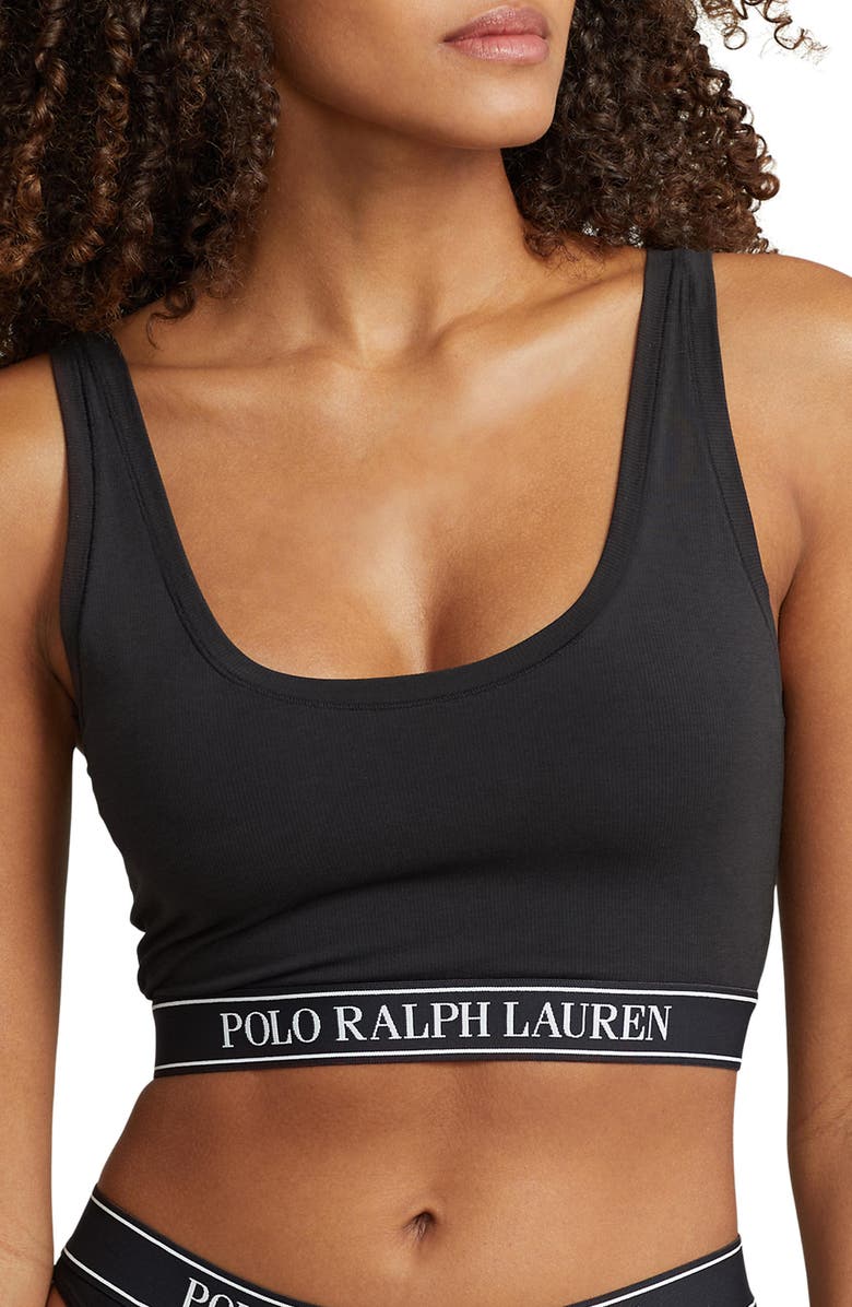 Polo Ralph Lauren Ribbed Built-Up Bralette, Main, color, 