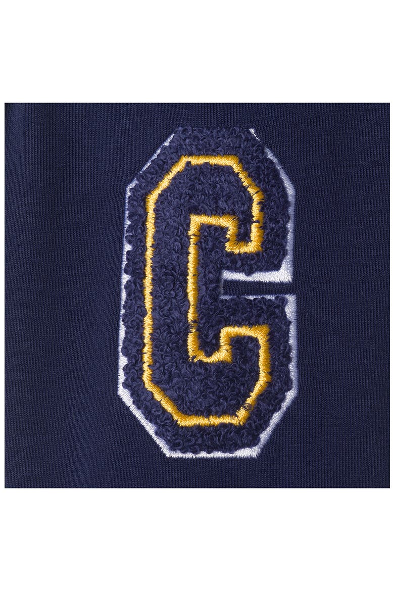 Kids' Embroidered Patch Detail Stretch Cotton Hoodie, Alternate, color, NVJ- NAVY SPORTS