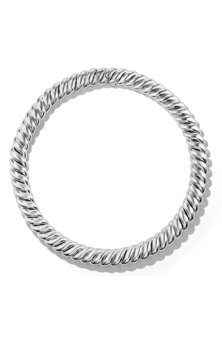 David Yurman Sculpted Cable Necklace in Sterling Silver, 14mm, Alternate, color, Sterling Silver