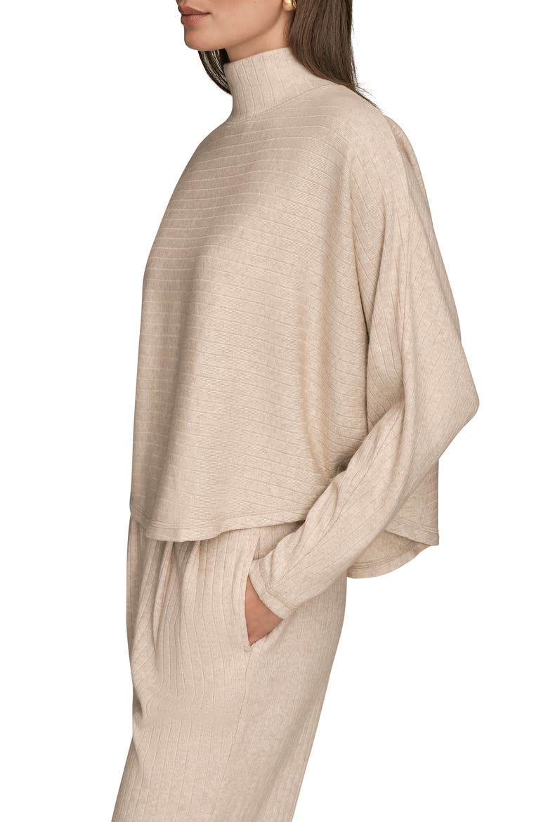Mock Neck Sweater, Alternate, color, LIGHT FAWN HEATHER