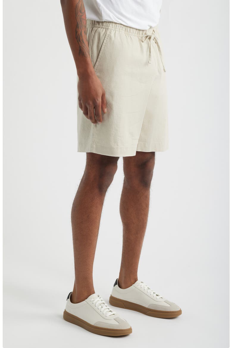 Linen Blend Shorts, Alternate, color, BEIGE BIRCH