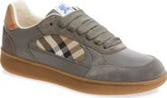 Burberry Terrace Check Leather & Canvas Sneaker