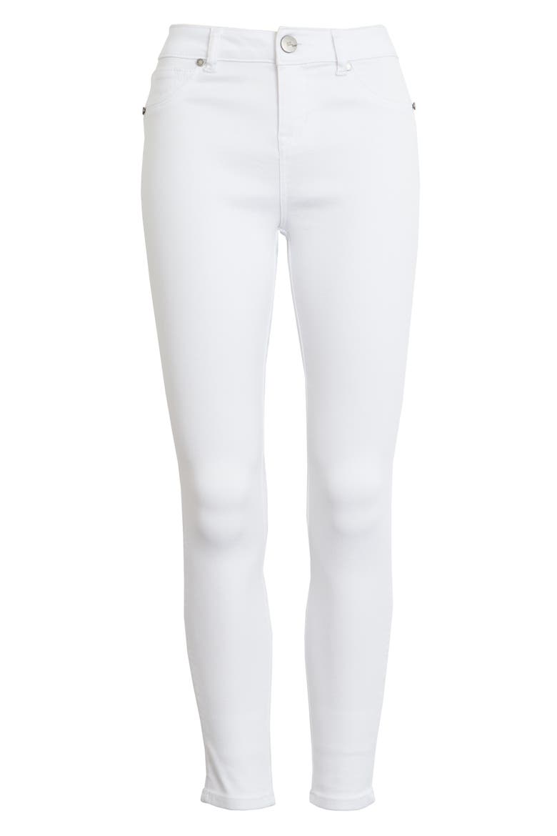 Butter High Waist Ankle Skinny Jeans, Alternate, color, WHITE