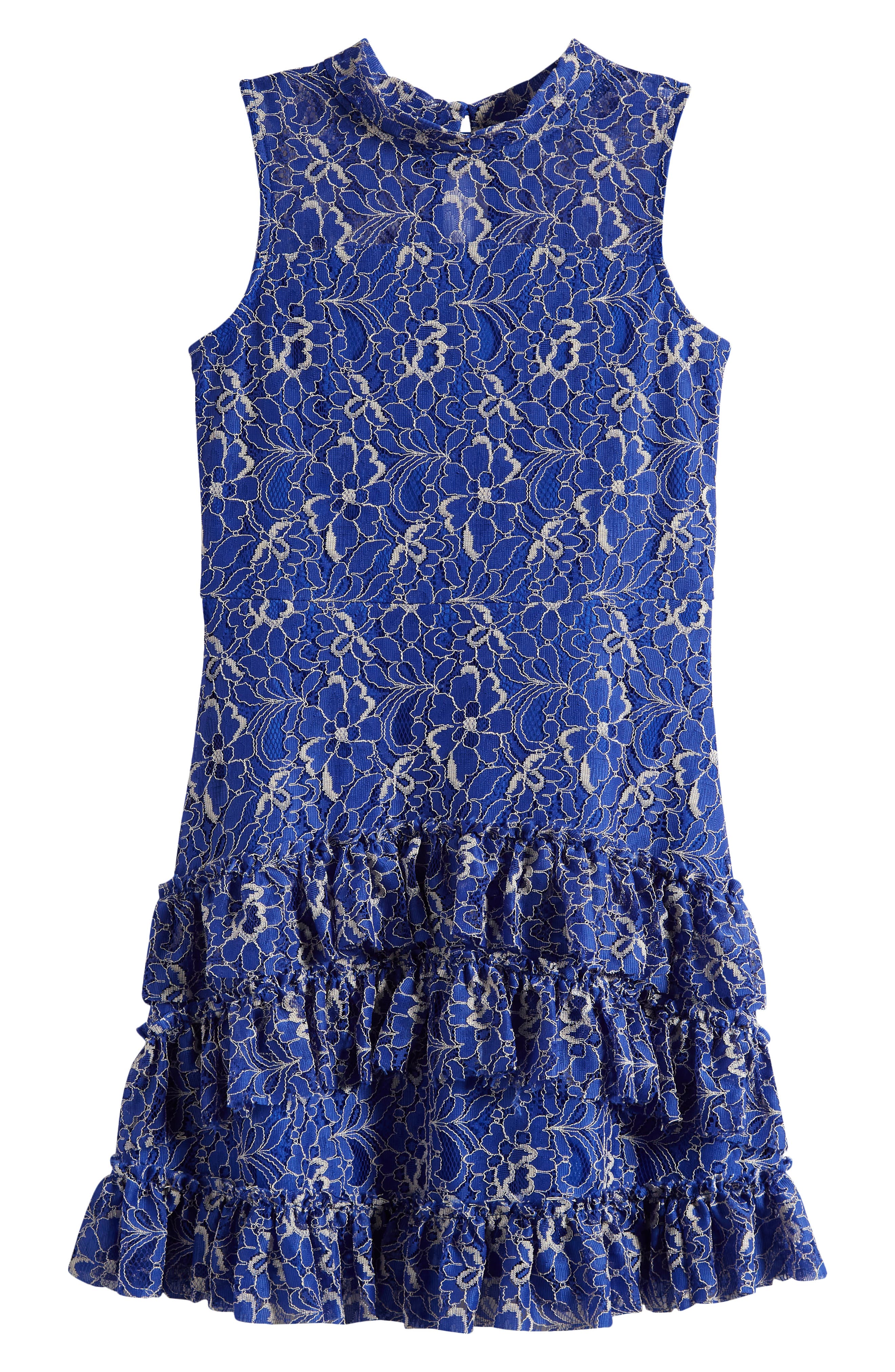 Ava & Yelly Kids' Lace Ruffle Dress