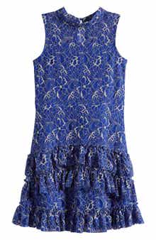 Ava & Yelly Kids' Lace Ruffle Dress