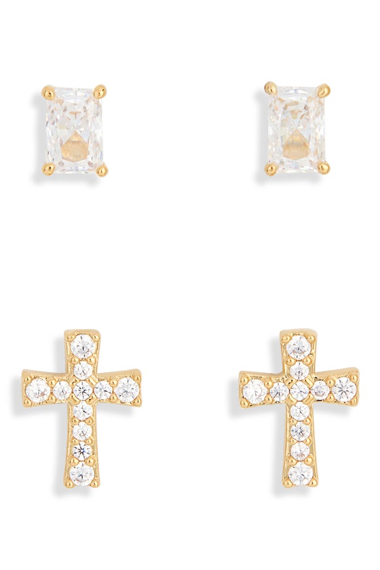 2-Pack Stud Earrings Set, Main, color, GOLD