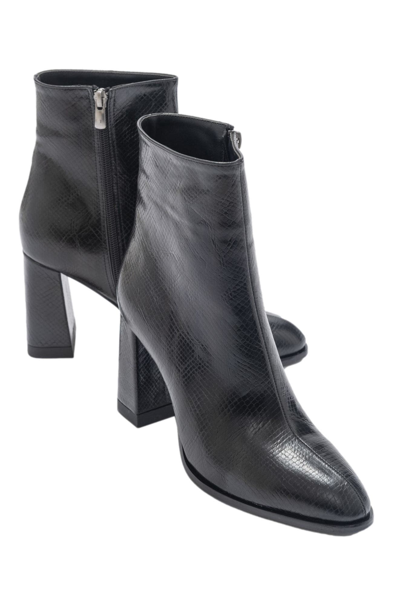 Prologue Shoes Jewel High Heel Boot, Main, color, Black Print Faux Leather