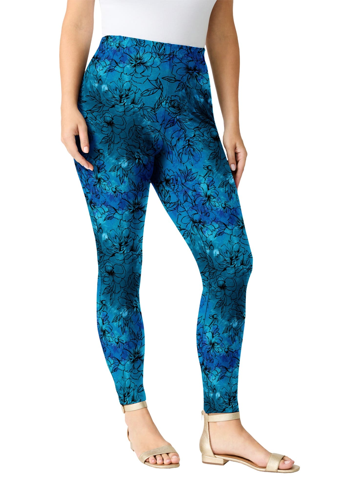 selected DEEP TURQUOISE TIE DYE FLORAL
