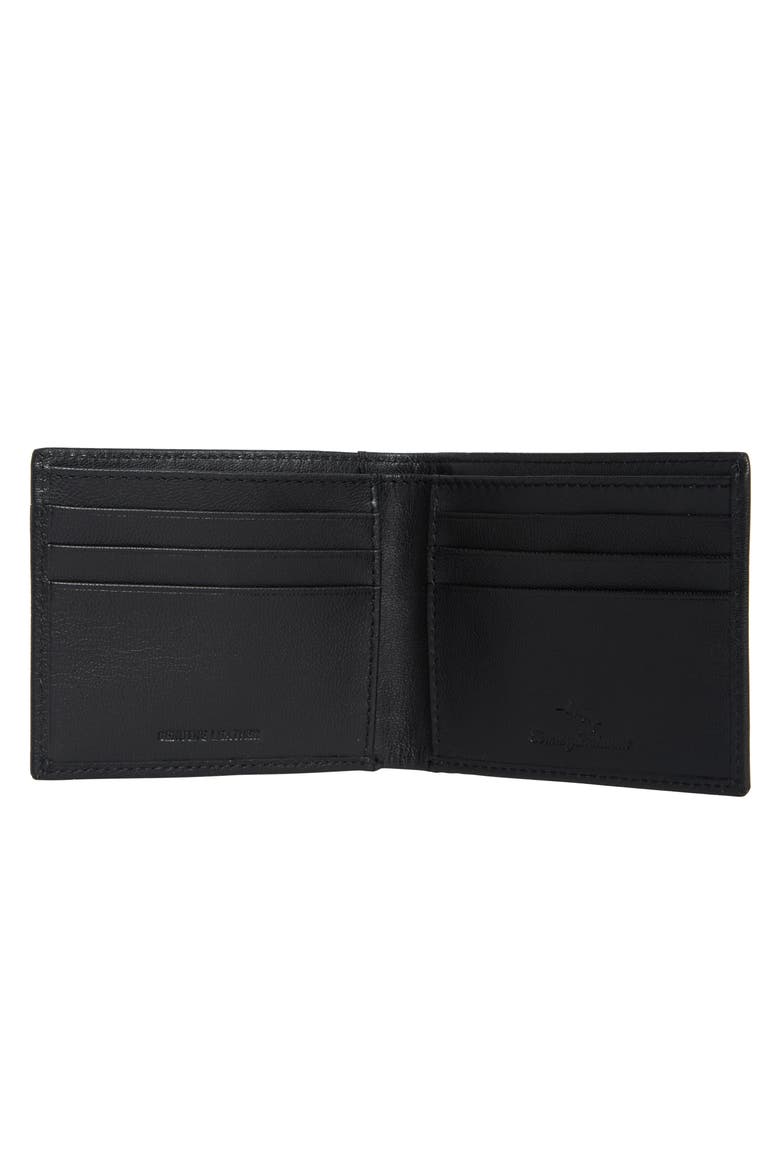 Leather Slimfold Wallet, Alternate, color, BLACK