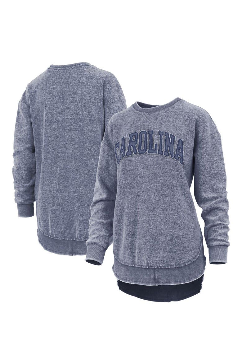 Women's Pressbox Navy North Carolina Tar Heels Ponchoville Pullover Sweatshirt, Main, color, Navy