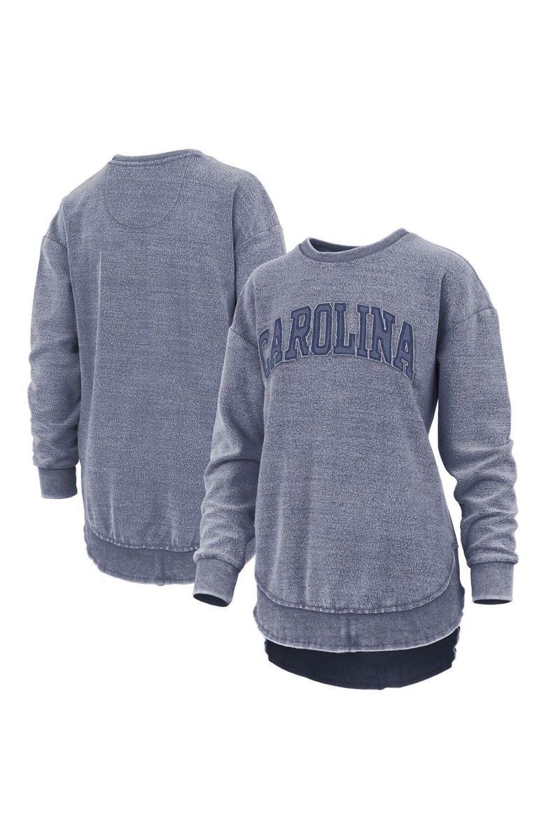 PRESSBOX Women's Pressbox Navy North Carolina Tar Heels Ponchoville Pullover Sweatshirt, Main, color, Navy