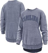 PRESSBOX Women's Pressbox Navy North Carolina Tar Heels Ponchoville Pullover Sweatshirt
