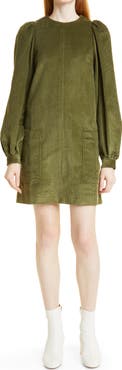 Ted Baker London Ted Baker Londo Xavia Long Sleeve Cotton Corduroy A-Line Dress