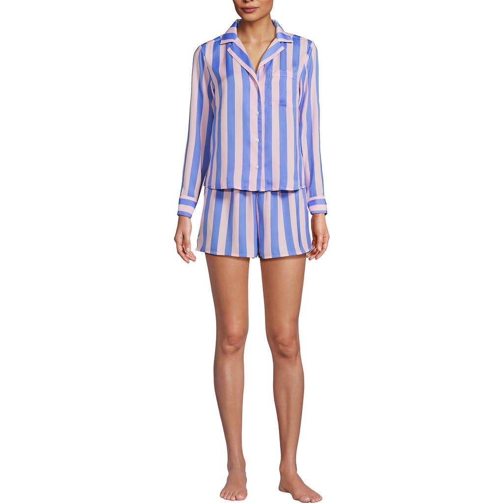 LANDS' END LANDS' END PLUS SIZE MATTE SATIN 2 PIECE PAJAMA SET