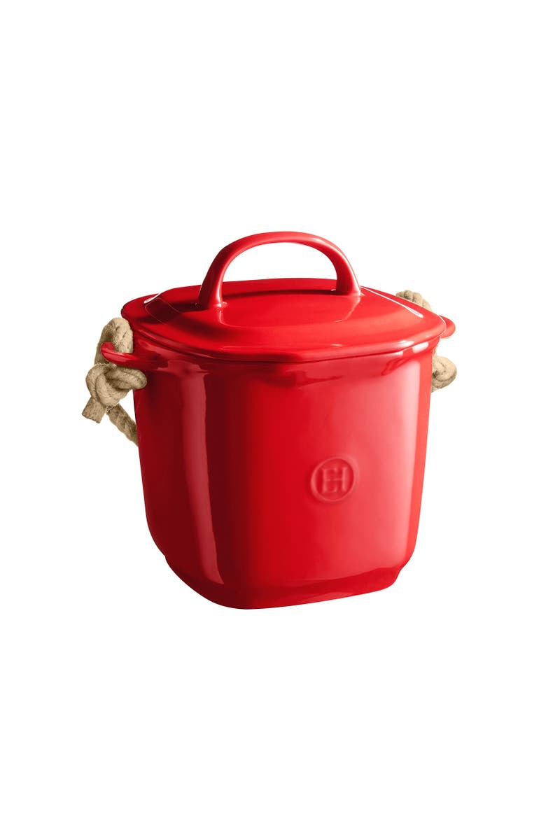 Emile Henry Compost Bin, Main, color, Burgundy