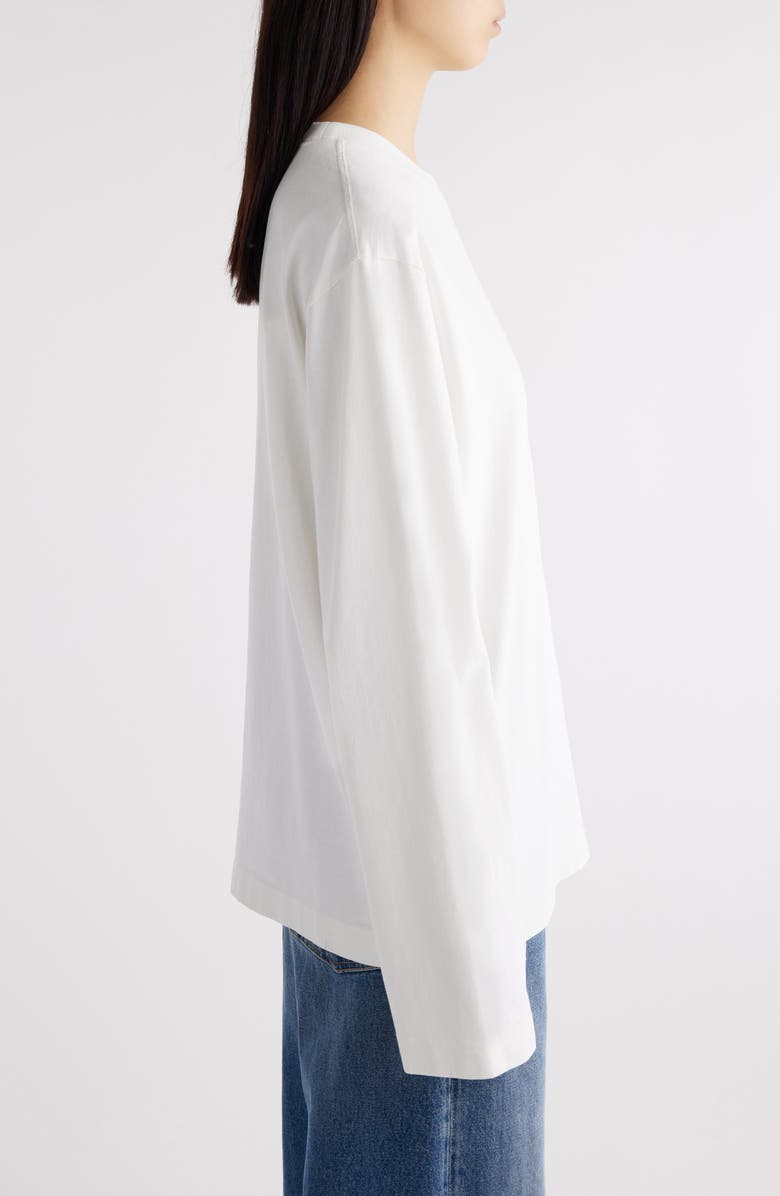 Acne Studios Edden Oversize Organic Cotton Logo Graphic T-Shirt, Alternate, color, Optic White