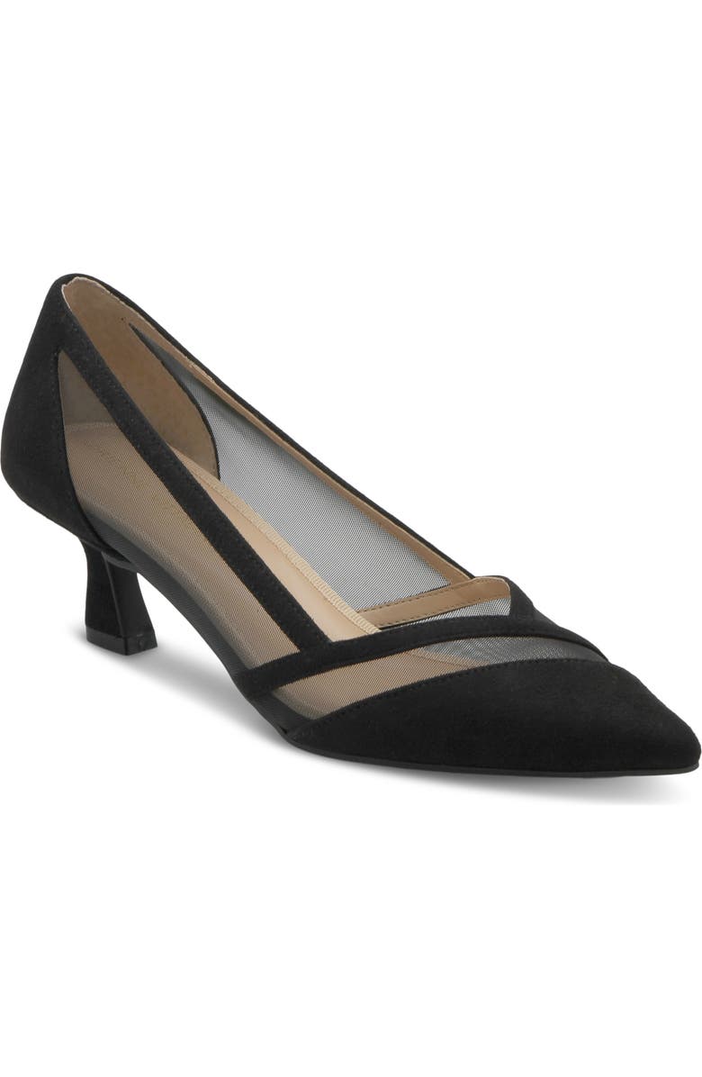 Adrienne Vittadini Slew Pump, Main, color, Black Mesh