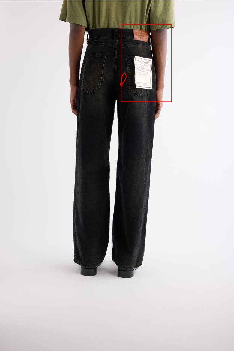 1981 Straight Leg Organic Cotton Corduroy Pants, Alternate, color, BLACK