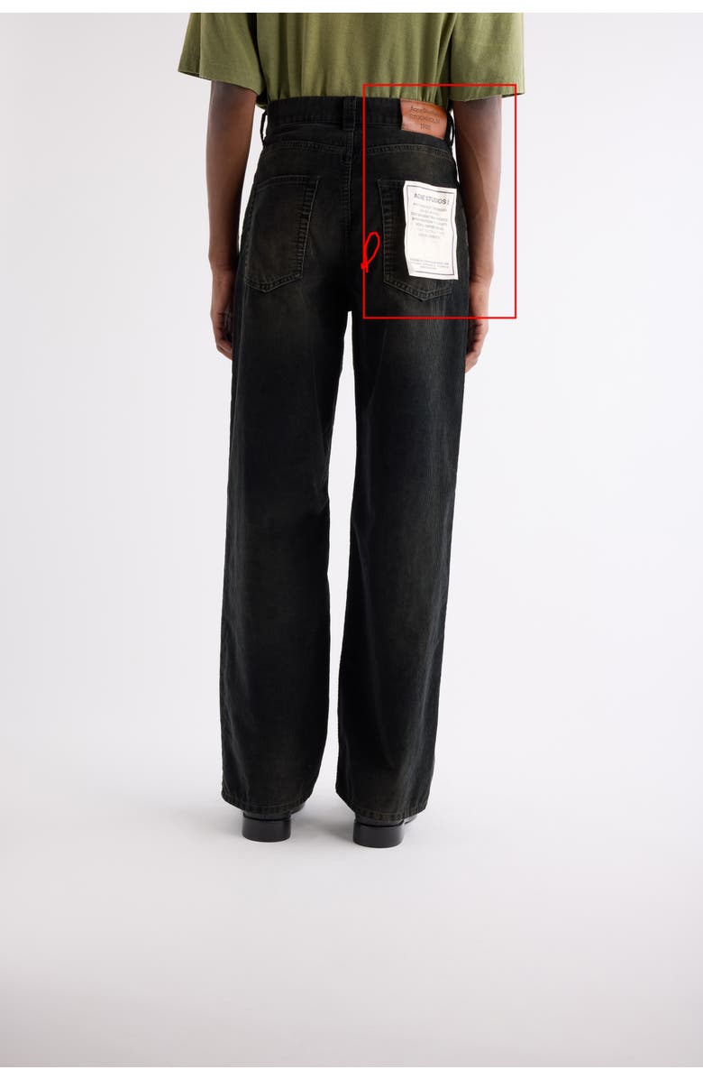 Acne Studios 1981 Straight Leg Organic Cotton Corduroy Pants, Alternate, color, Black