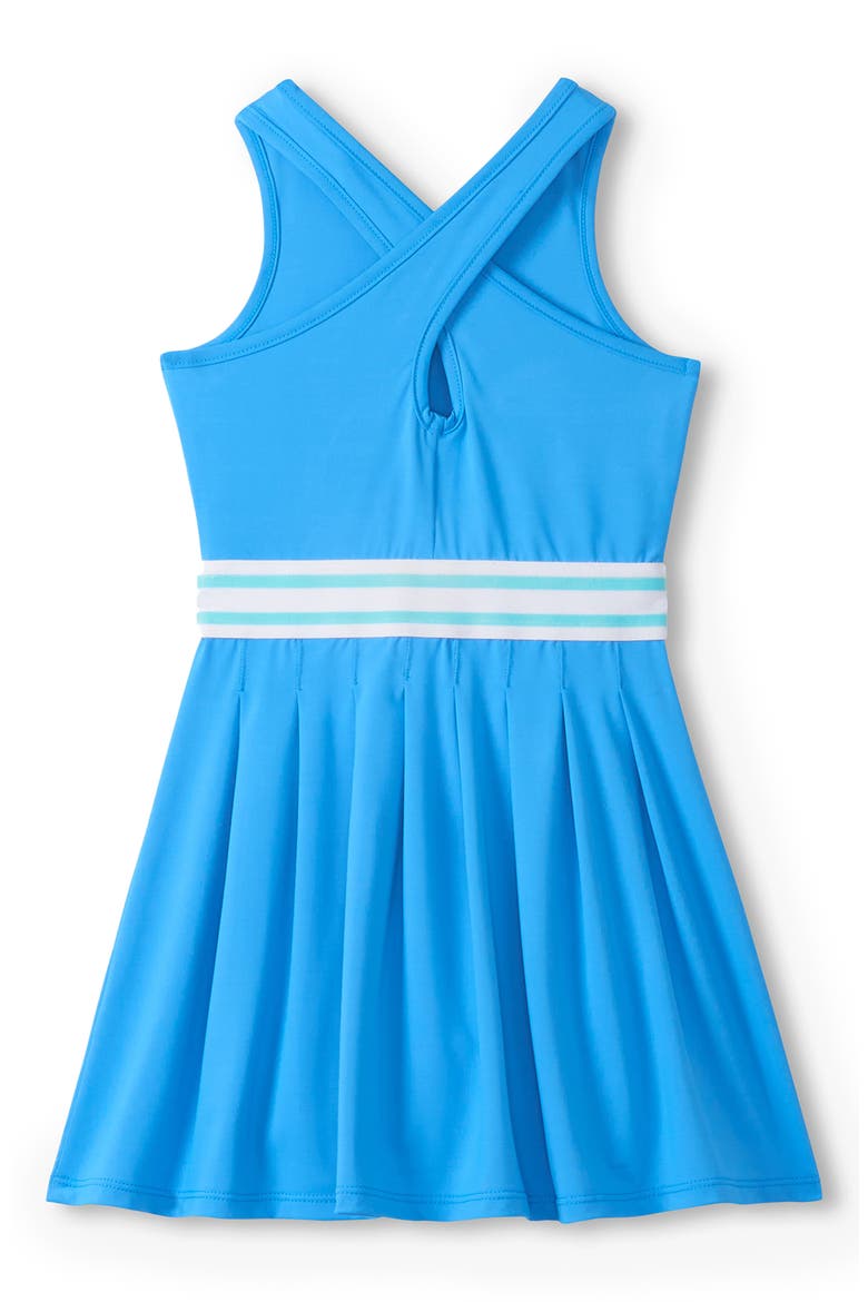 Kids' Malibu Blue Pleated Active Dress, Alternate, color, BLUE