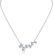 CZ by Kenneth Jay Lane Scatter Emerald Cubic Zirconia Necklace
