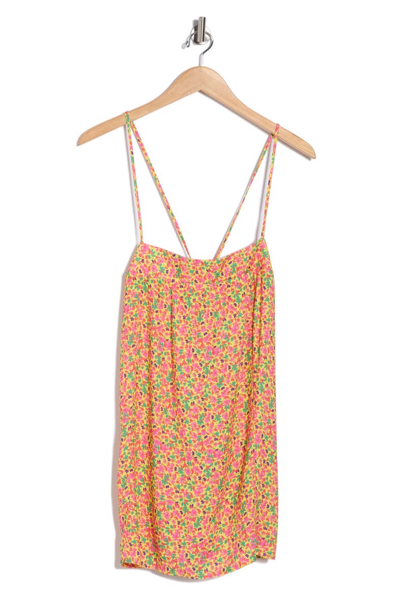 Guilia Floral Cover-Up Dress, Alternate, color, YELLOW