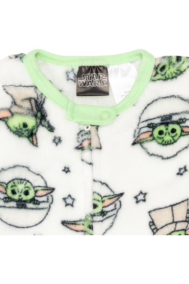 The Mandalorian Grogu Fleece Footed Sleep N Play, Alternate, color, Grogu White