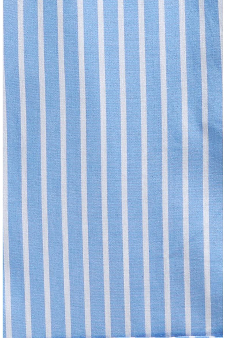 Kids' Crop Button-Up Top, Alternate, color, BLUE WHITE STRIPE