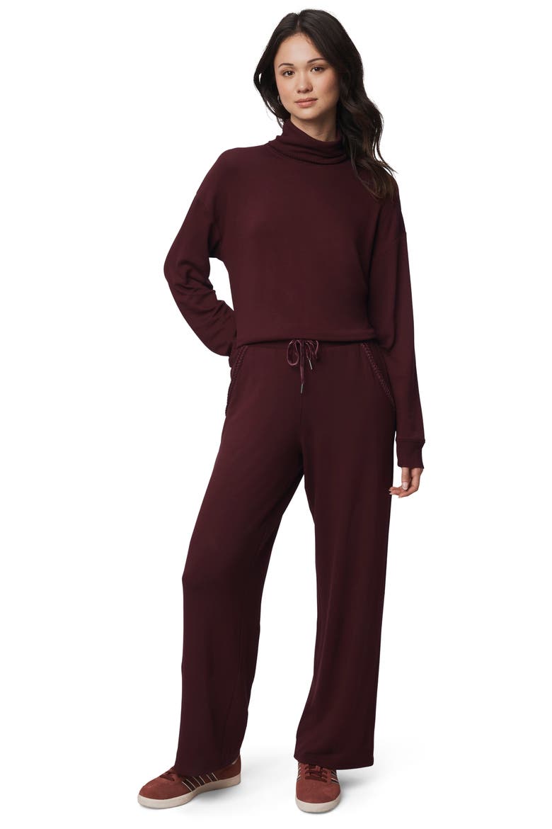Supersoft Trim Pants, Alternate, color, ROSEWOOD