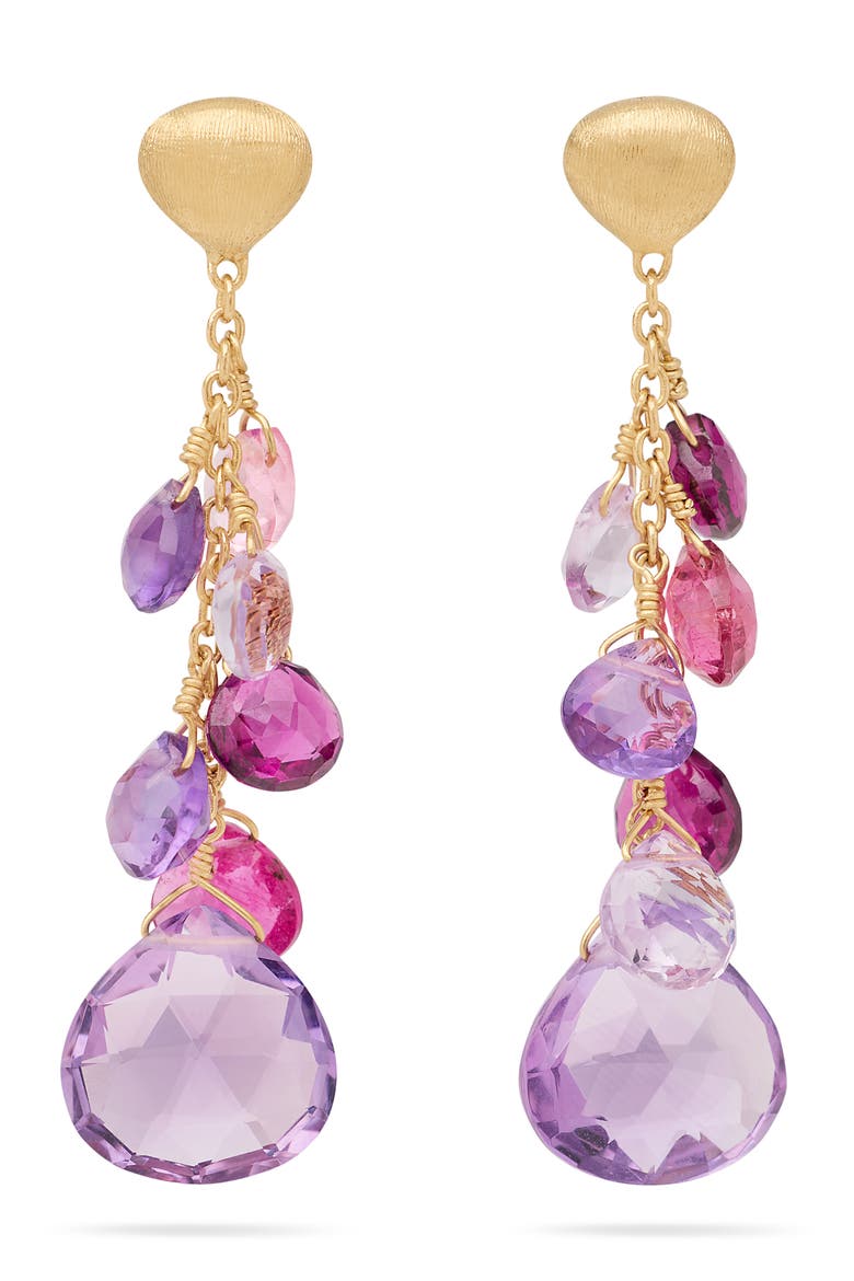 Paradise 18K Yellow Gold Semiprecious Stone Drop Earrings, Main, color, 18K GOLD