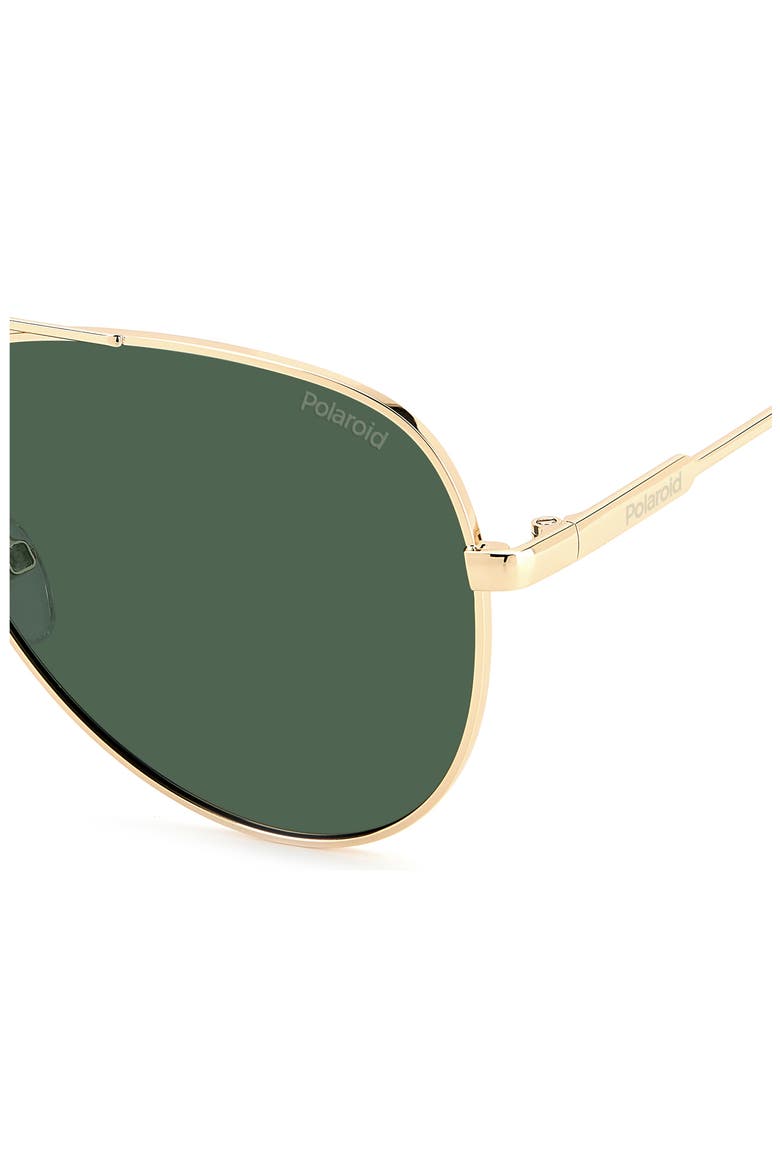 60mm Polarized Aviator Sunglasses, Alternate, color, Z/DNUGOLD/ GREEN POLARIZED
