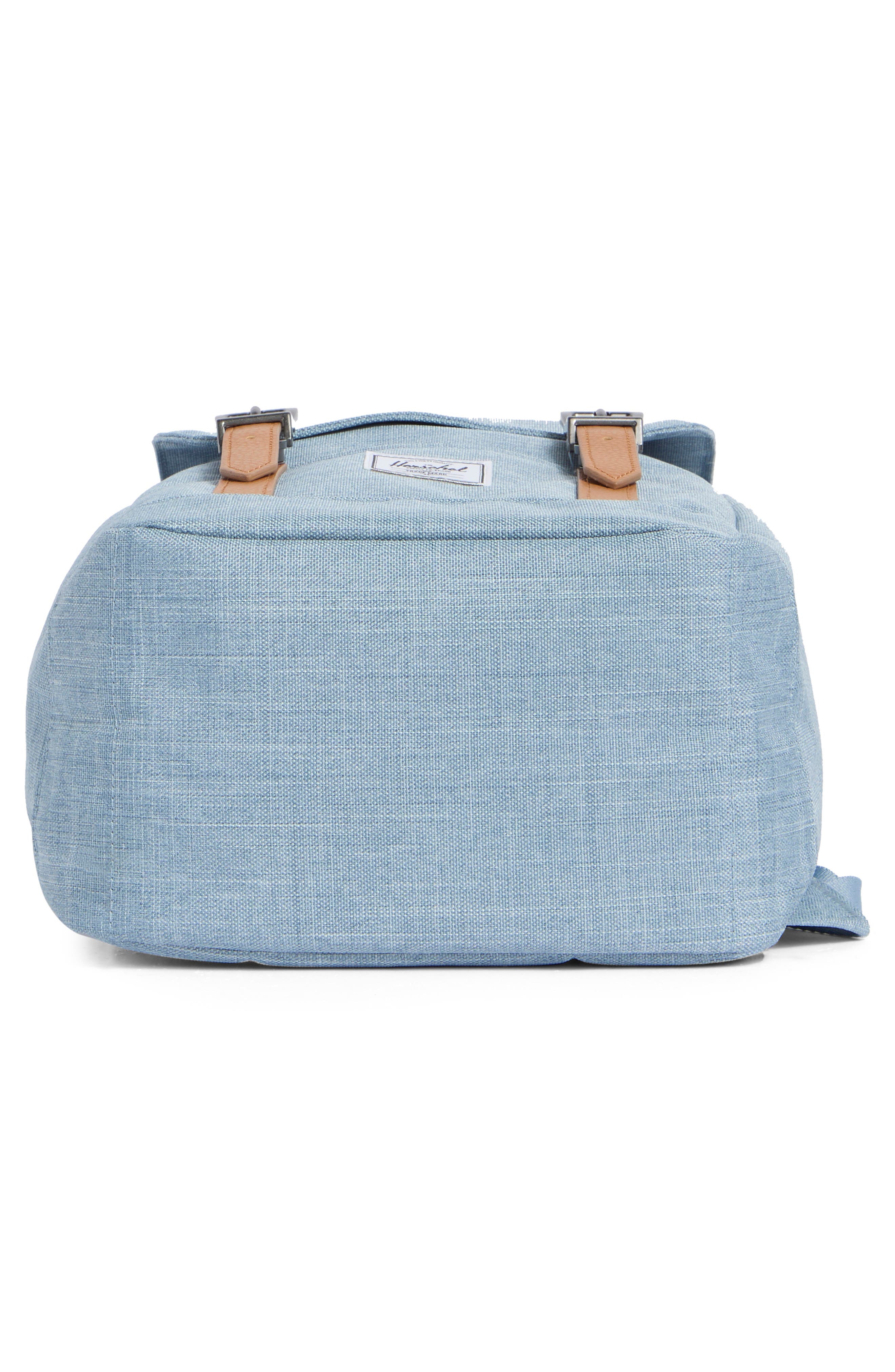 Herschel Supply Co. Retreat Recycled Polyester Mini Backpack, Alternate, color, Ashley Blue Crosshatch